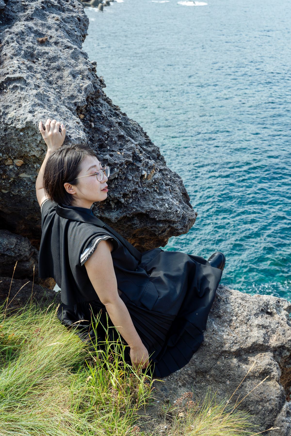 佐渡島の海辺で撮影したカット